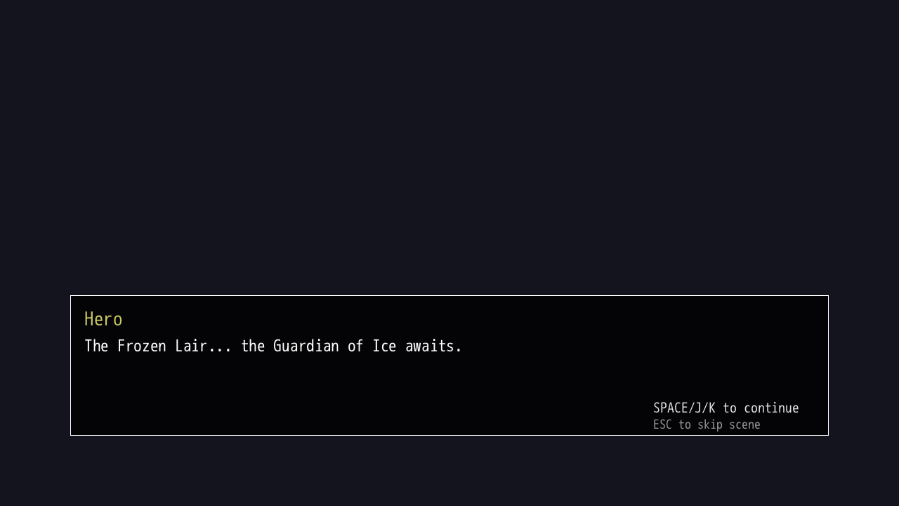 The scene after travelling to the selected node
